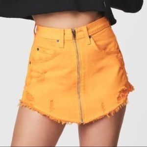 Carmar Orange Denim Skirt